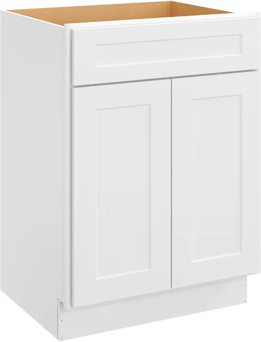 Vista 16 de LOVMOR Vanidad de baño de 24 pulgadas, gabinete base de cocina, unidad de almacenamiento de fregadero individual, armario de almacenamiento