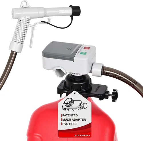 Vista 10 de anngrowy Bomba de transferencia de combustible alimentada por batería con parada automática, transferencia de bomba de lata de gas con 4