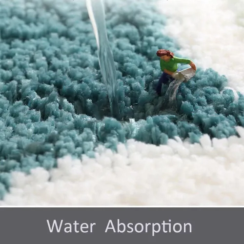Vista 2 de Alfombra de baño, antideslizante, para baño, microfibra súper suave y absorbente de agua, lavable a máquina, alfombras para suelo de baño, bañera