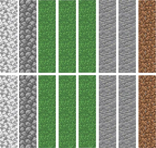 Vista 2 de RoomMates Minecraft - Calcomanías de pared para despegar y pegar, juego de 16 calcomanías, vinilo, verde, gris, marrón, extraíble reposicionable