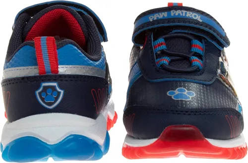 Vista 3 de Paw Patrol - Zapatos deportivos para niños pequeños, tenis deportivos Chase and Marshall sin cordones, ligeros y transpirables, tenis iluminados