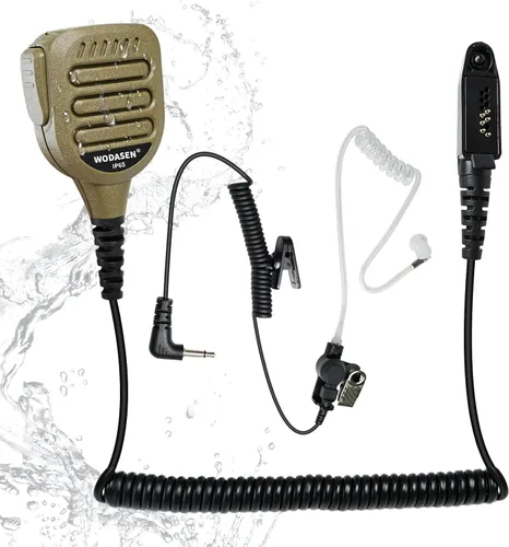 Vista 12 de WODASEN Micrófono de altavoz de radio impermeable Walkie Talkie Micrófono de mano para Retevis Ailunce HD1 RT29 RT47 RT47V RT48 RT82 RT83 RT87 NR30