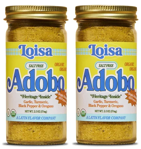 Vista 6 de Loisa Condimento Adobo sin sal, USDA orgánico, sin OMG, sin MSG, sin conservantes, sin colorantes artificiales, sin sabores artificiales, sabor