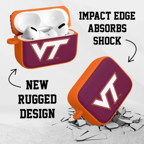 Vista 2 de AFFINITY BANDS Virginia Tech Hokies HDX - Funda compatible con Apple AirPods Pro 1 y 2 (clásico)