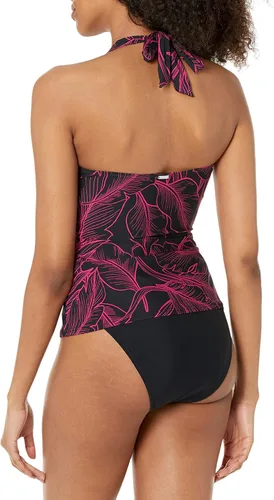 Vista 2 de DKNY Traje de baño de bikini con cuello halter triángulo estándar para mujer