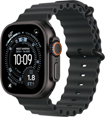 Vista 21 de Apple Watch Ultra 3 [GPS + Cellular 49mm] Reloj inteligente para correr y multideporte con funda de titanio resistente con bucle milanés de titanio