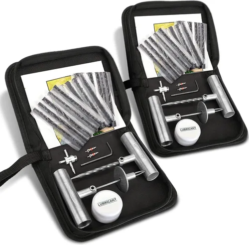 Vista 11 de Kit de reparación de neumáticos, juegos de 2-24 piezas, kit profesional resistente universal de emergencia para reparación de neumáticos planos