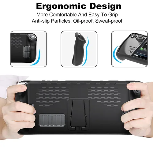 Vista 5 de Tangaroa Steam Deck Case with Kickstand Steamdeck Case Accessories, Adjustable Protective Case for Steam Deck Protector, TPU Soft Cover