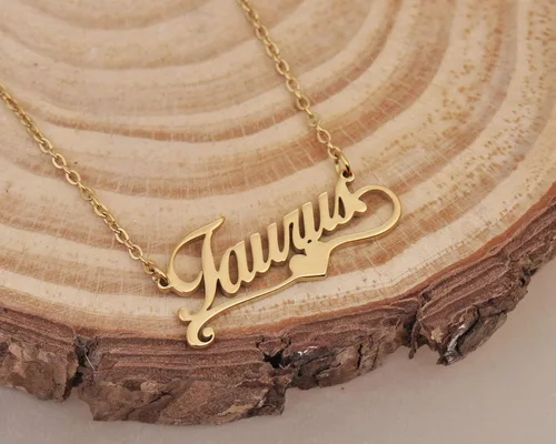 Vista 5 de Aoloshow Collar personalizado con nombre de corazón de amor, collar personalizado para dama de honor