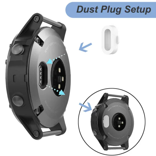 Vista 3 de Cargador para Garmin Instinct, Instinct 3 2 2S 2X, cable de carga de repuesto, cable USB con tapón antipolvo blanco para Garmin Smart Watch (1)