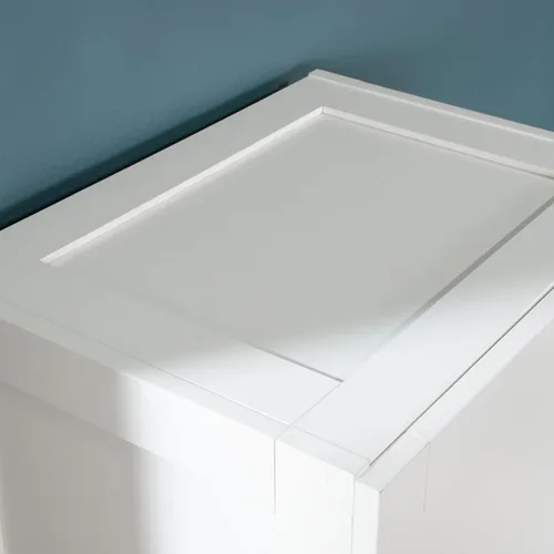 Vista 4 de Sauder - Gabinete de almacenamiento alto variado, despensa de cocina, puerta única con estantes ajustables, acabado en color blanco