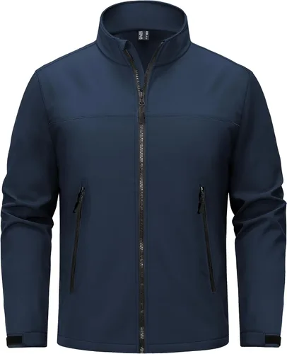 Vista 9 de TACVASEN Chaqueta ligera Softshell para hombre, con forro polar, rompevientos, impermeable, para senderismo táctico