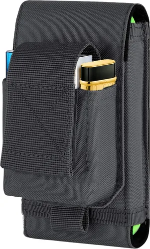 Vista 10 de Funda táctica Molle para teléfono, bolsa compacta para cinturón de cintura con funda para cigarrillos para iPhone 17 Pro Max/16 Pro Max/15 Pro