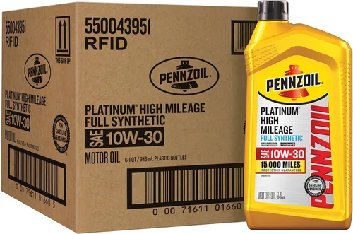 Vista 13 de Aceite de motor Pennzoil Platinum High Mileage Full Synthetic 5W-30, 1 cuarto de galón (paquete de 6)