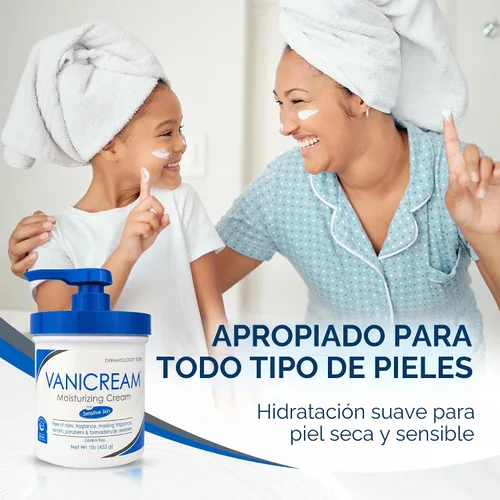 Vista 6 de Vanicream Crema hidratante para la piel con dispensador de bomba - 16 fl oz (1 libra) - Hidratante formulado sin irritantes comunes para personas