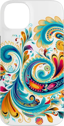 Vista 15 de Turquoise Paisley Boho Chic Case for iPhone 17