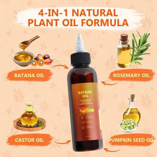 Vista 3 de Fórmula natural de Batana para el cabello, aceite de batana líquido 4 en 1, aceite de batana para cabello, aceite de romero para cabello