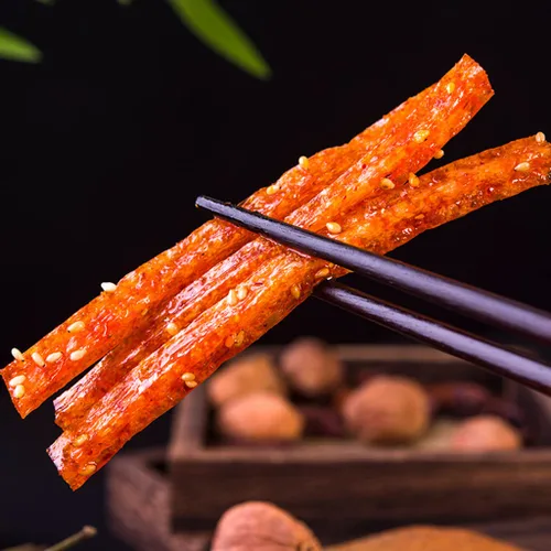 Vista 6 de JTEDZI Latiao - Tiras picantes, paquete de 5 bocadillos especiales chinos clásicos de Latiao, vegano, 2.39 onzas por paquete (paquete de 5)