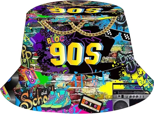 Vista 21 de Sombrero de pescador retro de los años 80 y 90 para mujeres y hombres, sombrero de pescador de moda, plegable, accesorios para rave, sombrero