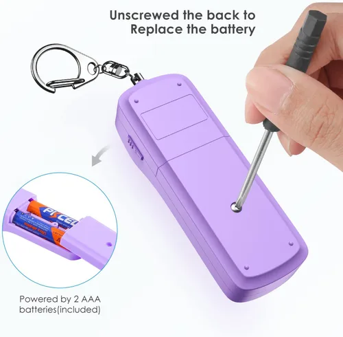 Vista 3 de AMIR Juego de llaveros de seguridad para mujeres y niños, 4 piezas de accesorios de llavero de seguridad, juego de llaveros de defensa personal