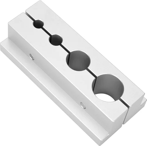 Vista 4 de Abrazadera de tornillo de banco Abrazadera de eje para agarre y agarre 2 Amortiguador Reconstrucción en Fox 32 34 36 38 40, plata