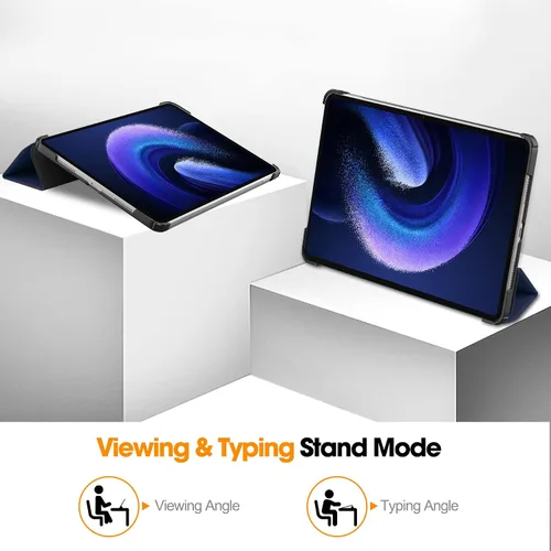 Vista 3 de Funda inteligente para XIAOMI Pad 6 de 11 pulgadas, con función de encendido y apagado automático para XIAOMI Pad 6, color azul marino
