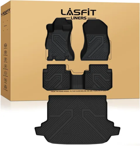 Vista 18 de LASFIT Alfombrillas de Piso Compatibles con Nissan Armada 2017-2018 / Infiniti QX56 2011-2013 / Infiniti QX80 2014-2018, TPE Para Todo Clima Ajuste