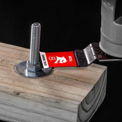 Vista 4 de Diablo Amped Steel Demon - Hoja oscilante de carburo universal para metal, dimensiones de corte de 1-1/4 pulgadas de ancho x 1‑1/2 pulgadas