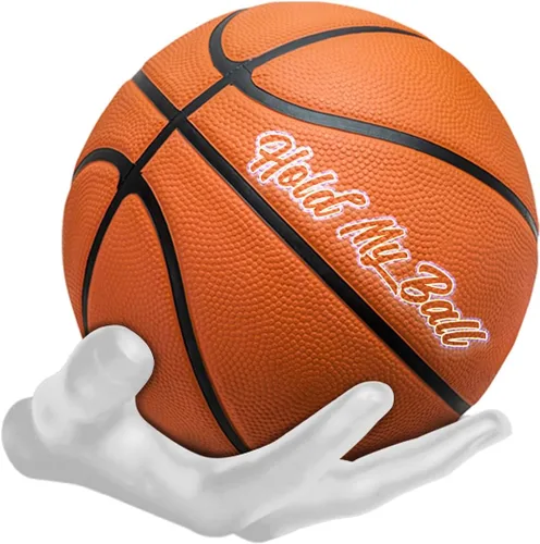 Vista 10 de Soporte de pelota montado en pared – Resina premium – Exhibición de baloncesto, fútbol, fútbol americano – Cuelga pelotas de forma segura
