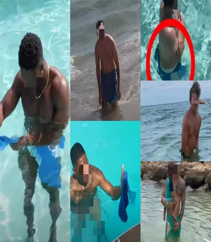 Vista 5 de Dissolving Swim Trunks Prank Shorts Funny Gift for Brother Boyfriend Bachelor Beach Party in The Swimming Pool