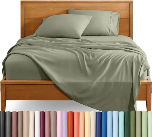 Vista 37 de Bare Home Juego de Sábanas Twin - Sábanas de Cama de Microfibra Ultra-Suave 1800 - Doble Cepillado - Bolsillos Profundos - Ajuste Fácil - Extra