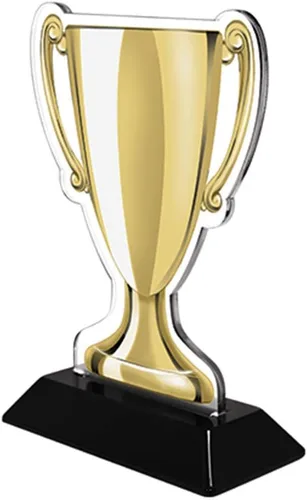 Vista 2 de Crown Awards Trofeos de copa de oro vino de 7 pulgadas, trofeo de copa acrílica de vino personalizado