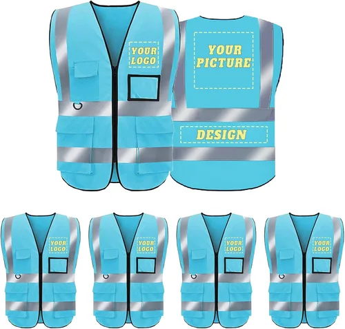 Vista 35 de BeautyWill Chaleco de seguridad personalizado con logotipo Clase 2 Chaleco reflectante de alta visibilidad Chaleco de trabajo protector