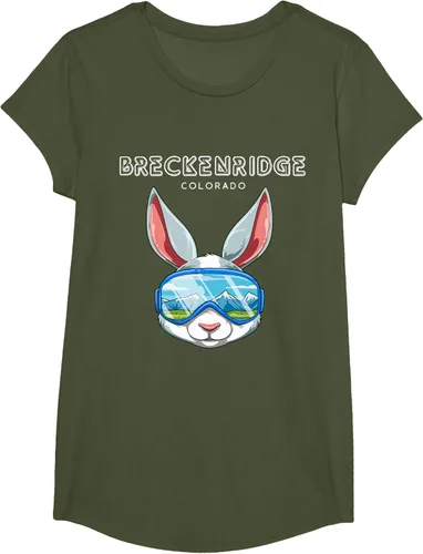 Vista 72 de Breckenridge Colorado USA - Camiseta de esquí y snowboard de conejo, Negro, S