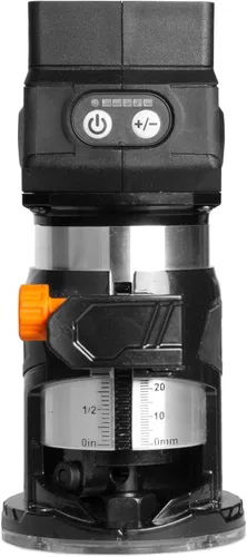 Vista 3 de WEN Enrutador compacto sin escobillas inalámbrico de 20 V Max con base fija (solo herramienta, batería no incluida) (20610BT)