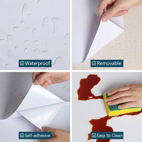 Vista 6 de VEELIKE Papel tapiz blanco para despegar y pegar, papel adhesivo blanco impermeable para armarios, estantes, encimeras de escritorio, 15.7 x 118
