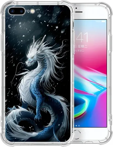Vista 83 de CARLOCA Funda compatible con iPhone 7 Plus para niña, transparente con increíble diseño de nebulosa espacial, diseño de plástico a prueba de golpes