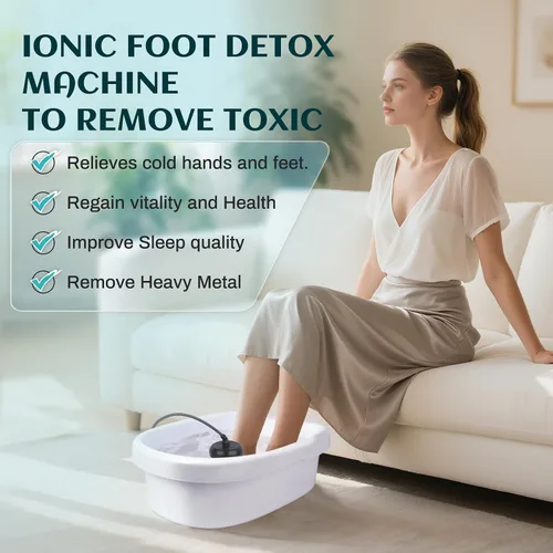 Vista 2 de Máquina iónica de desintoxicación del baño de pies, máquina de desintoxicación de pies con lavabo de masaje, baño de pies iónicos para uso