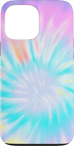 Vista 23 de iPhone 16 Tie Dye Colorful Rainbow Swirl Abstract Design Case