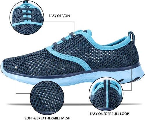 Vista 2 de ALEADER Zapatos acuáticos ligeros para mujer, zapatos de natación de secado rápido
