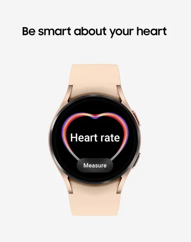 Vista 5 de SAMSUNG Galaxy Watch 4 1.58 pulgadas (40 mm) Smartwatch con monitor ECG para salud acondicionamiento físico correr ciclos de sueño GPS detección