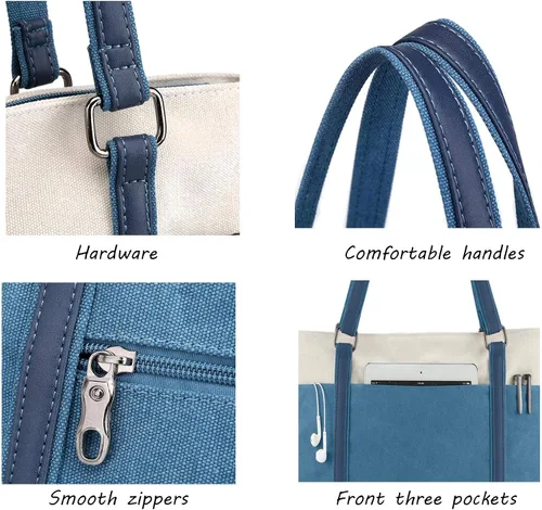 Vista 4 de VOGUZY Bolsa de lona para laptop para mujer