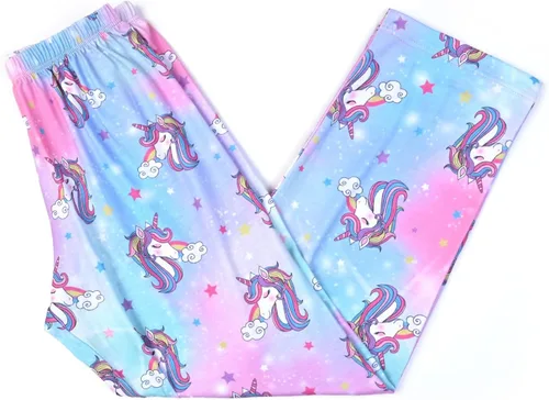 Vista 6 de QPANCY Pijamas de unicornio para niñas, conjuntos de pijamas de algodón para niños pequeños