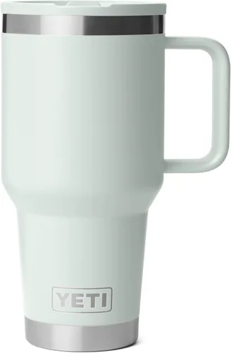 Vista 17 de YETI Rambler - Taza de viaje de 30 oz con tapa con pajita abatible - Acero inoxidable, aislada al vacío, a prueba de fugas, compatible con Negro