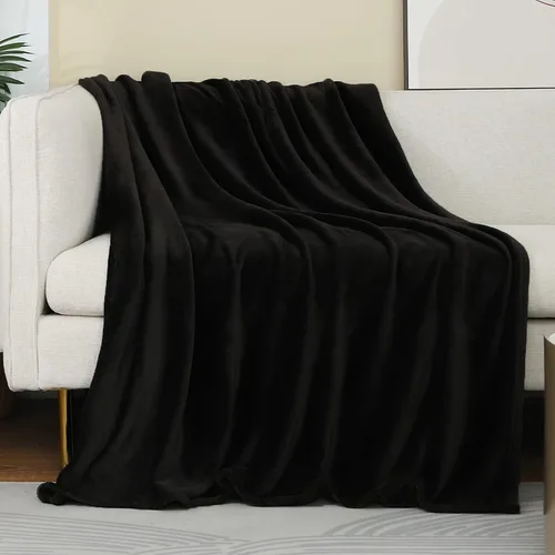 Vista 16 de JIAHANNHA Manta de forro polar de franela (50 x 60 pulgadas), manta beige para sofá o cama, 280 GSM, manta de felpa súper suave, acogedora y ligera