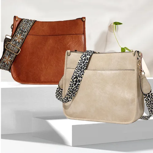 Vista 5 de Crossbody Bags for Women Vegan Leather Hobo Purses Shoulder Handbags for with Wide Adjustable Strap Wallet