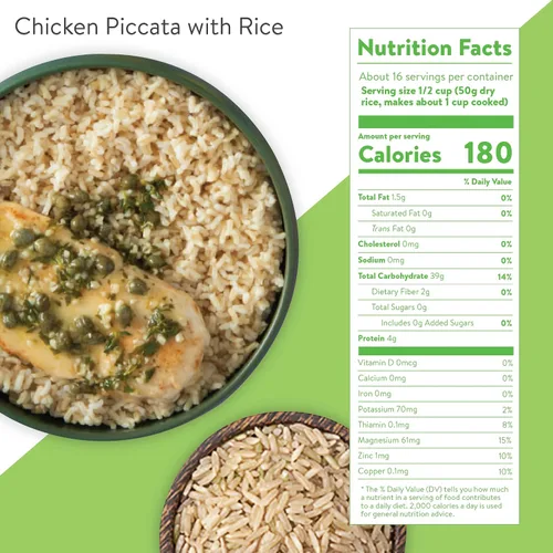 Vista 2 de Arroz integral Minute, arroz integral instantáneo para comidas rápidas, caja de 28 onzas