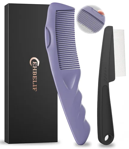 Vista 9 de Peine para la caspa, 2 piezas mejoradas para dientes finos del cuero cabelludo, peine de desintoxicación del cuero cabelludo para mujeres, hombres