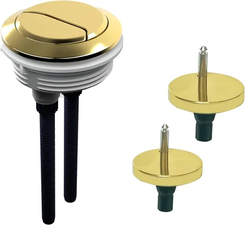 Vista 10 de WinZo Botón redondo universal del inodoro para el agujero del tanque con las piezas de repuesto del diámetro 157.5 ft m Chrome