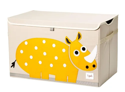 Vista 13 de Cajón de juguetes 3 Sprouts, Oso negro Lid and handles, Collapsible bin trunk or basket, Boys and girls playroom, Nursery storage, Large toy and